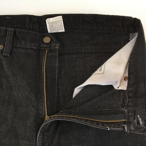 Levi's 550 Vintage Canada Made Black Jeans *36X32 - Picture 3 of 11